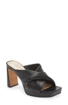 Vince Camuto Women's Elmindi Square Toe Crossover High Heel Sandals In Black