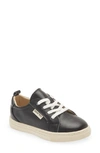Piper Finn Kids' Low Top Leather Sneaker In Black