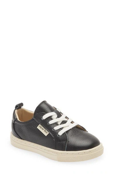 Piper Finn Low Top Leather Sneaker In Black