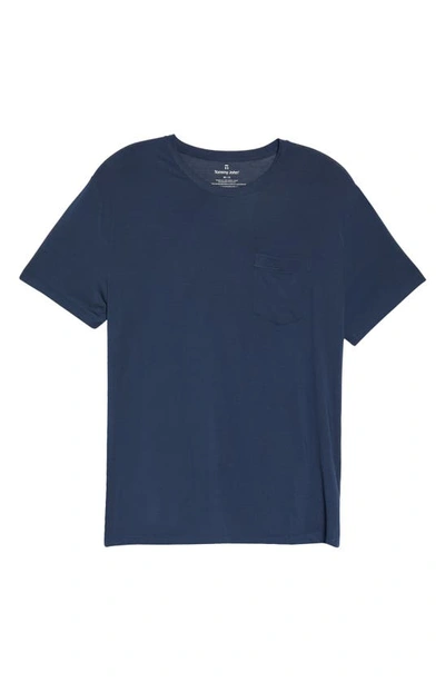 Tommy John Second Skin Pocket Sleep T-shirt In Dress Blues