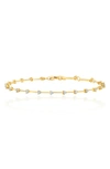Crislu Cubic Zirconia Station Bracelet In Gold