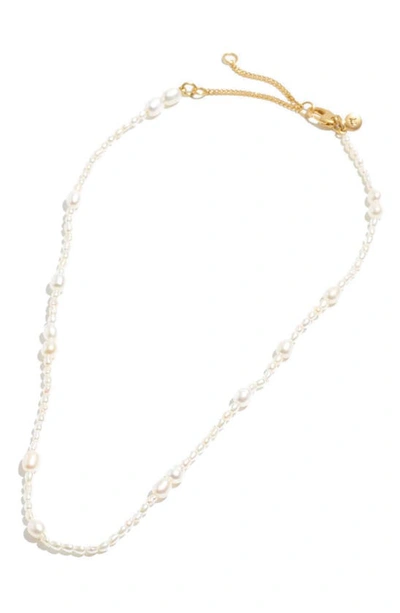 Madewell Mixed Pearl Beaded Choker Necklace In Freshwater Pearl