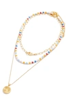 MADEWELL 3-PIECE BEADED TOGGLE CHAIN NECKLACE SET