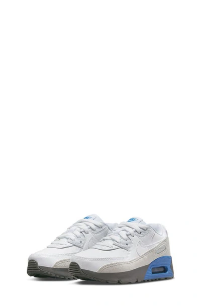 Nike Kids' Air Max 90 Sneaker In White/white/grey Fog