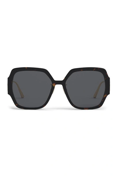 Dior 30 Montaigne 58mm Sunglasses In Dark Havana