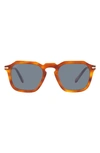 Persol Men's Sun 50 Keyhole-bridge Square Sunglasses In Light Brown