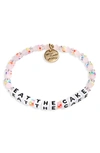 LITTLE WORDS PROJECT EAT THE CAKE BEADED STRETCH BRACELET