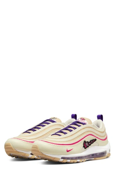 Nike Air Max 97 Se Next Sneakers In Sesame/electro Purple-white In Brown