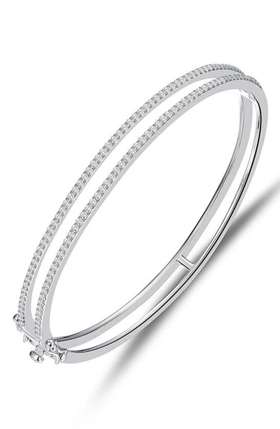 Lafonn Hinged Simulated Diamond Bangle In White