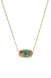 Kendra Scott Elisa Birthstone Pendant Necklace In Turquoise Red Oyster