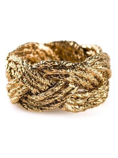 Aurelie Bidermann Miki Braided Ring In Gold