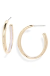 Jenny Bird Nordi Oval Hoop Earrings In Gold/lilac