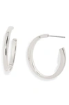 Jenny Bird Nordi Oval Hoop Earrings In Silver