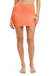 Good American Always Fits Cover-up Miniskirt In Orange Cream001