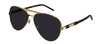 Gucci Grey Aviator Mens Sunglasses Gg1163s 001 60 In Grey