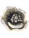 MADAME 18KT WHITE GOLD AND DIAMOND TULIP RING,A10110443468