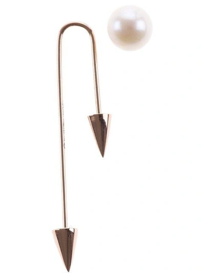 Asherali Knopfer Single Bar Earrings - Metallic