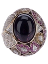 ATHENA PINK SAPPHIRE AND DIAMOND dressing gownLINE BALL RING,A0905310400358