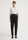 Totême Black Cotton Twisted Seam Trousers In Black