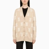 BURBERRY BEIGE CARDIGAN WITH TB EMBROIDERY