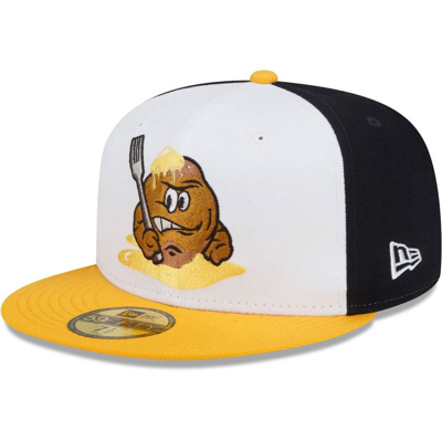 New Era White/gold Syracuse Mets Theme Night 59fifty Fitted Hat