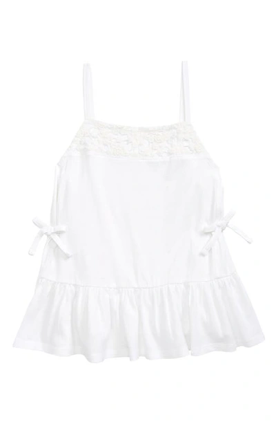 Nordstrom Kids' Lace Detail Tank In White