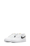 Nike Air Force 1 Lv8 Sneaker In White/ Black/ Dark Sulfur