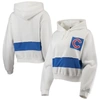 REFRIED APPAREL REFRIED APPAREL WHITE/ROYAL CHICAGO CUBS CROPPED PULLOVER HOODIE