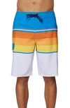 O'neill Lennox Stretch Stripe Board Shorts In Cobalt