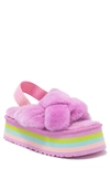 Ugg Disco Knot Genuine Shearling Slide In Wildflower