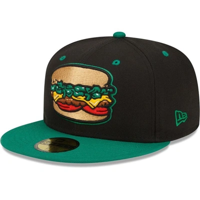 New Era Black Albuquerque Isotopes Green Chile Cheeseburgers Theme Night 59fifty Fitted Hat