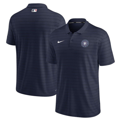 Nike Navy Chicago Cubs Authentic Collection 2022 City Connect Striped Performance Polo