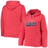 Soft As A Grape Red St. Louis Cardinals Plus Size Side Split Pullover Hoodie In Red