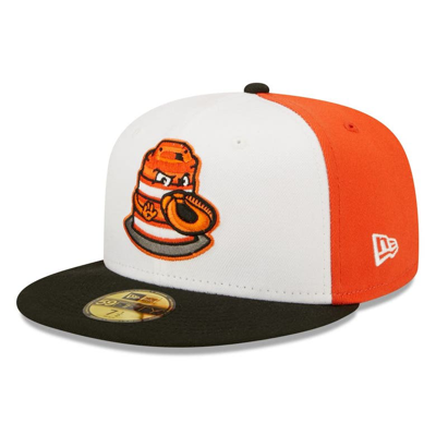 New Era Orange Peoria Chiefs Orange Barrels Theme Night 59fifty Fitted Hat