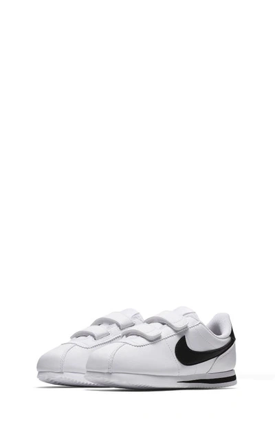 Nike Kids' Toddler Cortez Basic Sl Casual Sneakers From Finish Line In White/ Black