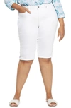 Nydj Side Slit Capri Jeans In Optic White