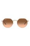 Ray Ban 51mm Gradient Geometric Sunglasses In Copper/ Pink Gradient Brown