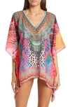 Ranee's Printed Poncho In Multi Color