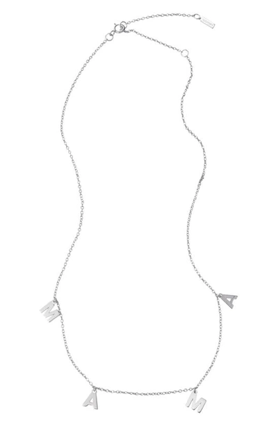 Adornia Mama Lariat Necklace In Silver