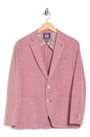 Savile Row Co Notch Lapel Knit Blazer In Red