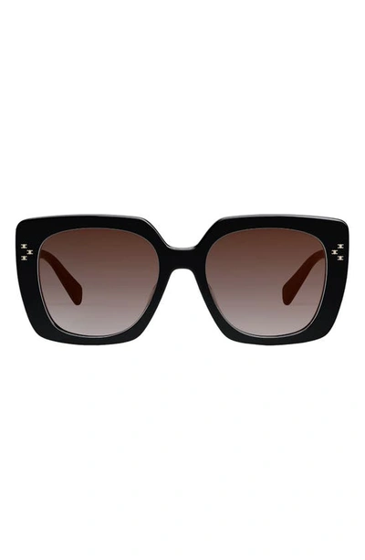 Celine Mini Triomphe 55mm Square Sunglasses In Black