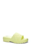 Dirty Laundry Lightning Slide Sandal In Lime Green