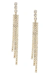 Ettika Crystal Fringe Drop Earrings In Gold