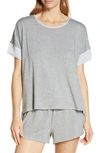 Splendid Knit Short Pajamas In Heather Grey