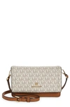 Michael Kors Jet Set Charm Small Phone Crossbody Bag In Vanilla/ Acorn