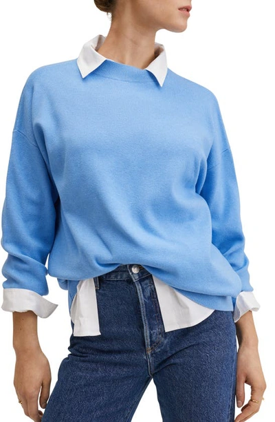 Mango Women's Oversize Knit Sweater In Blue