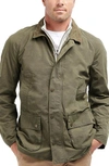 BARBOUR ASHBY CASUAL ZIP & SNAP-UP COTTON JACKET