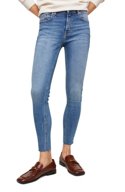 Mango Women's Crop Skinny Isa Jeans In Medium Blue