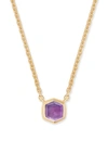 Kendra Scott Davie Pendant Necklace In Amethyst