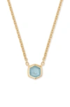 Kendra Scott Davie Pendant Necklace In Blue Aquamarine